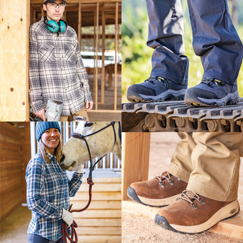 Noble Outfitters™ Men’s & Women’s Flannel Shirts and Leather Footwear